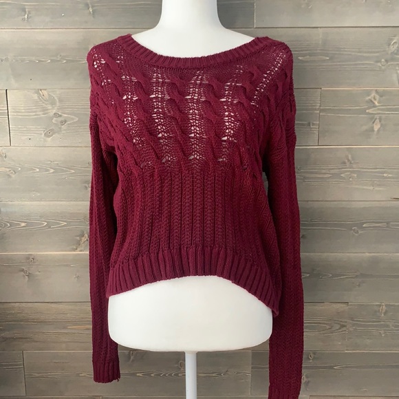 Bethany Mota Sweaters - Bethany Mota burgundy sweater